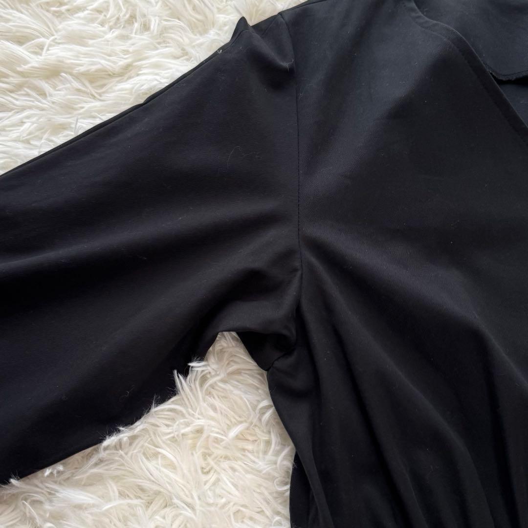 foufou THE DRESS コットンロングワンピース M ブラック フレア