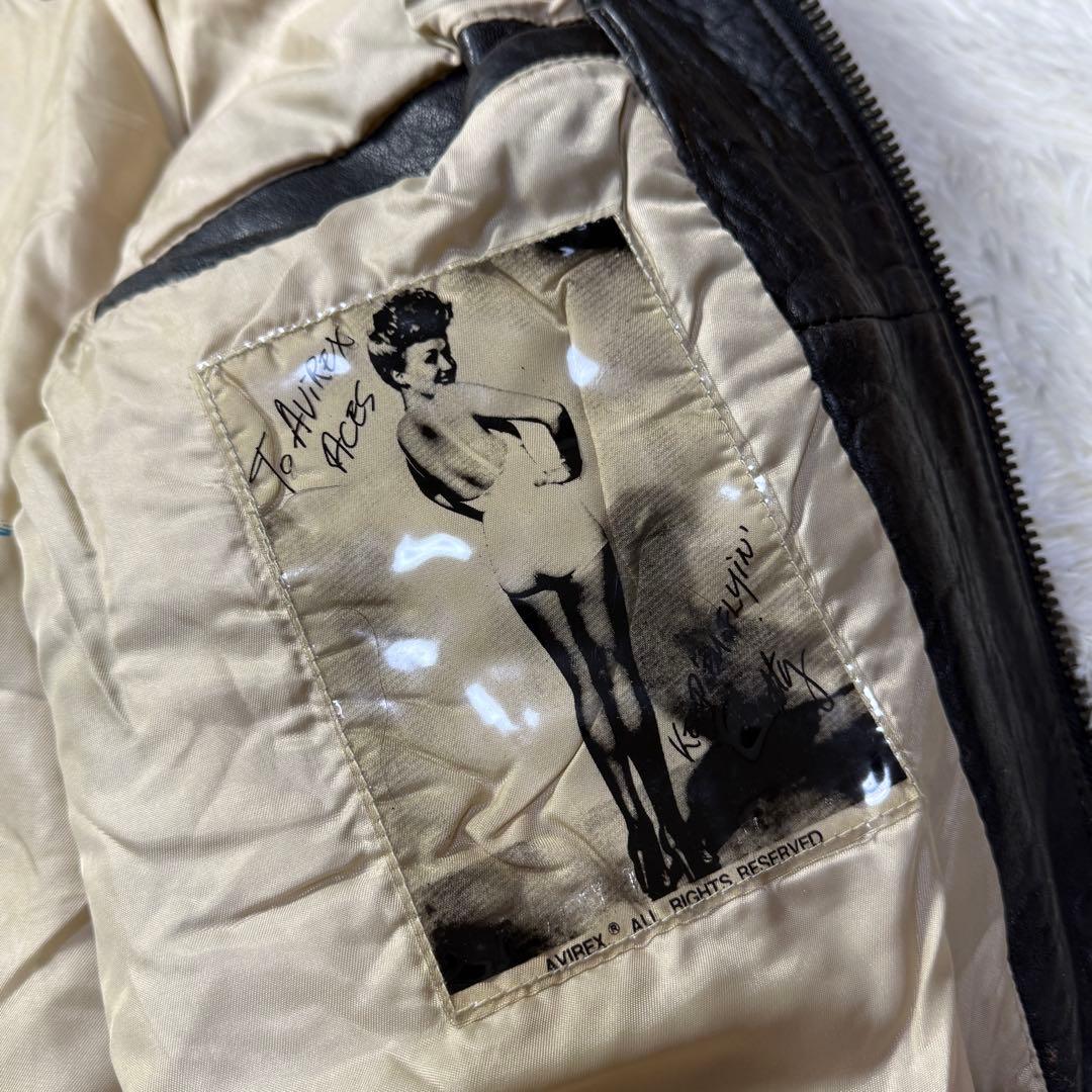 【胸タグ】AVIREX G-1 フライトレザージャケット L ブラック A2