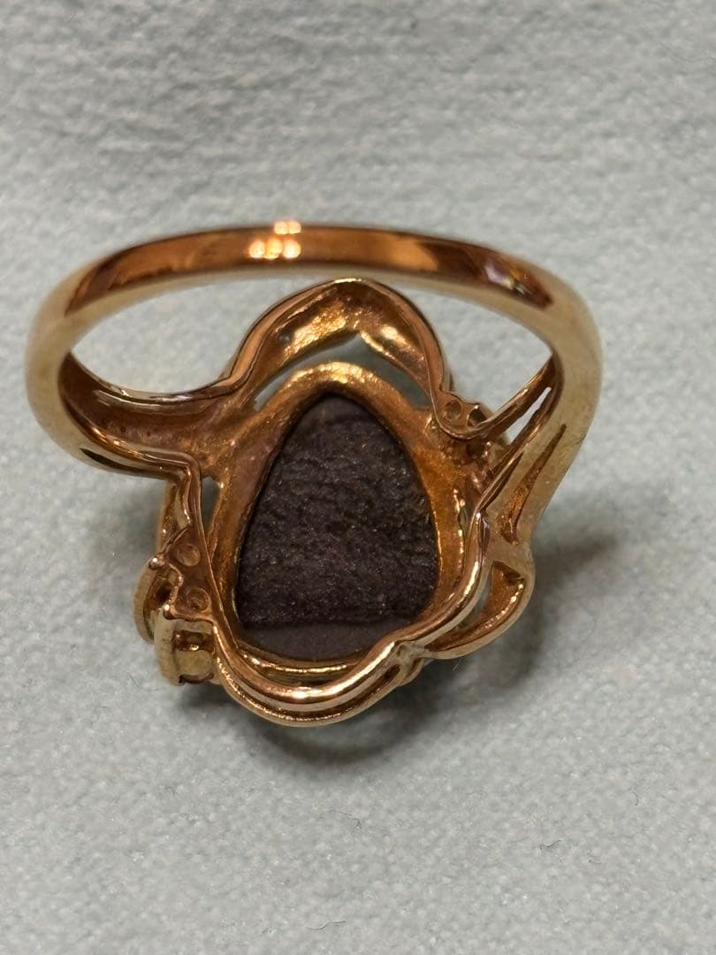 K10 モザイクオパールリング？　 14号