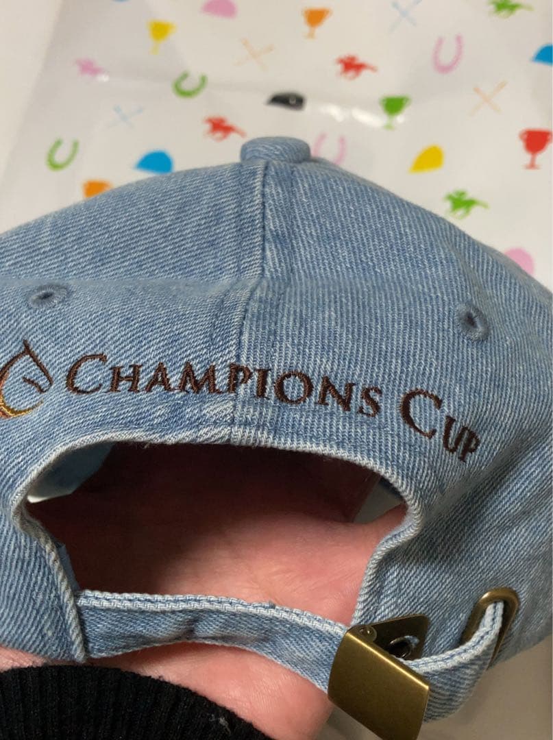 クロフネ刺繍入り Champions Cup 抽選 デニムキャップ 値下げ