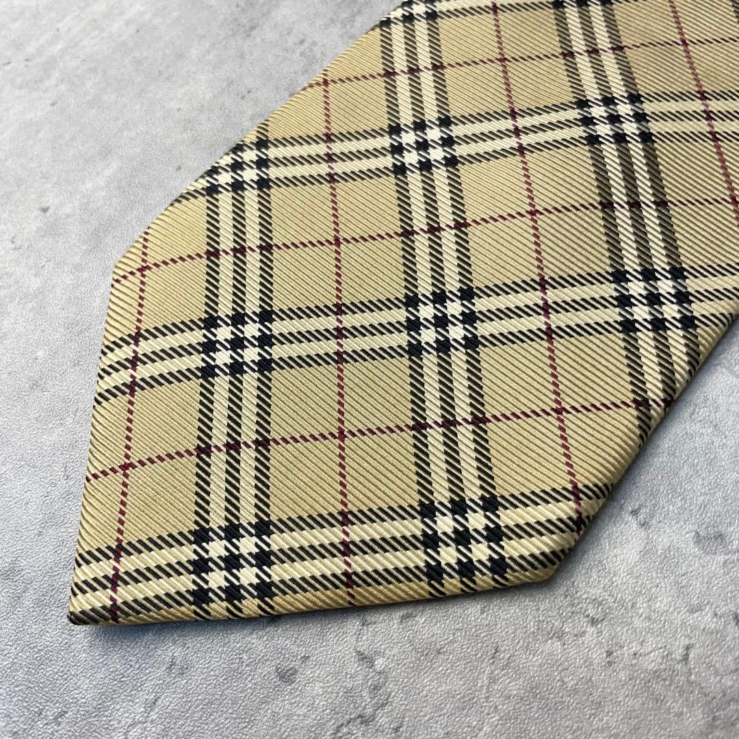 美品 BURBERRY LONDON ノバチェック ネクタイ ベージュ