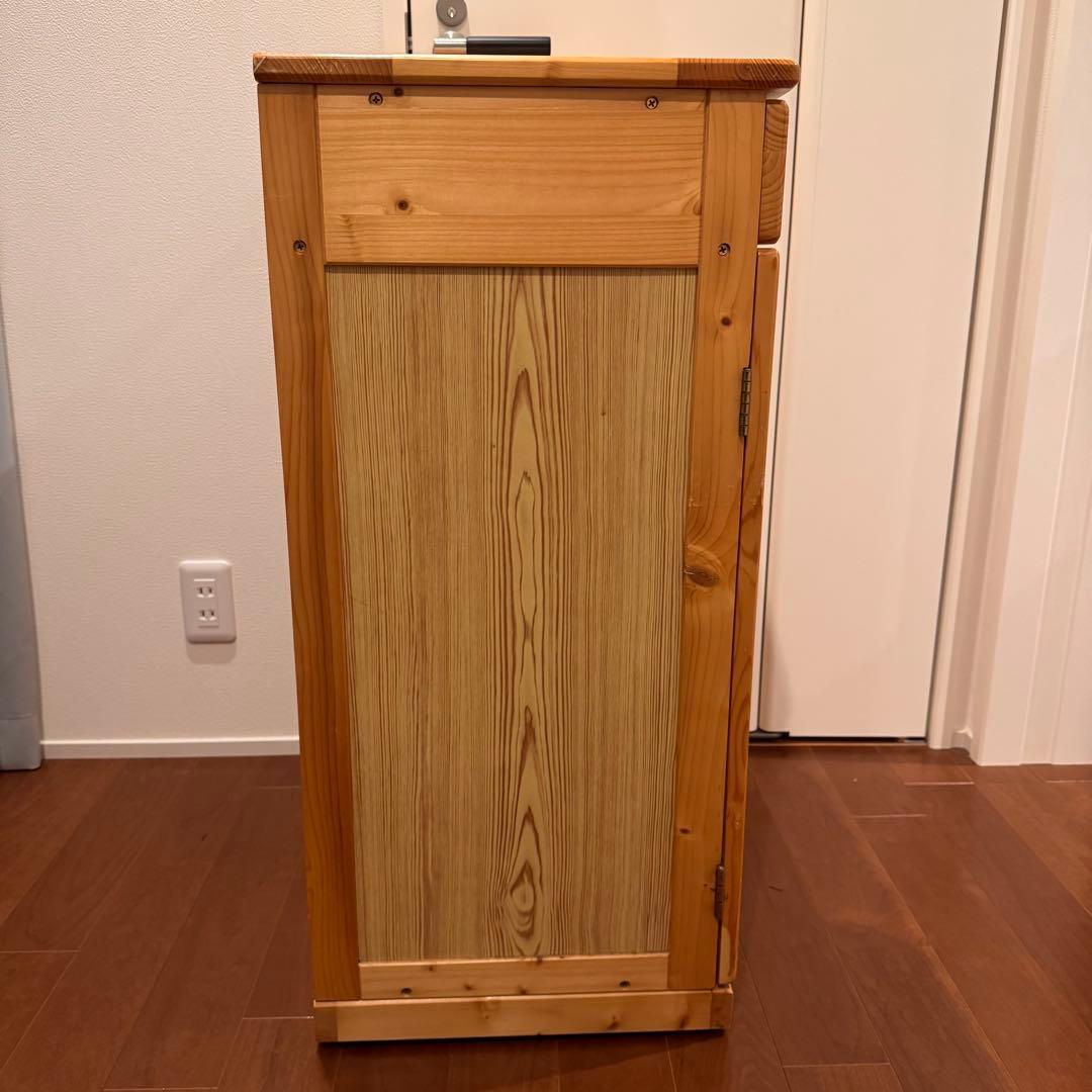 木製ガラス扉キャビネット GCB-60 収納棚 本棚 ナチュラル 北欧風