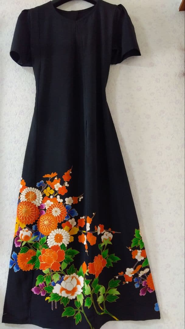 留袖リメイクドレス