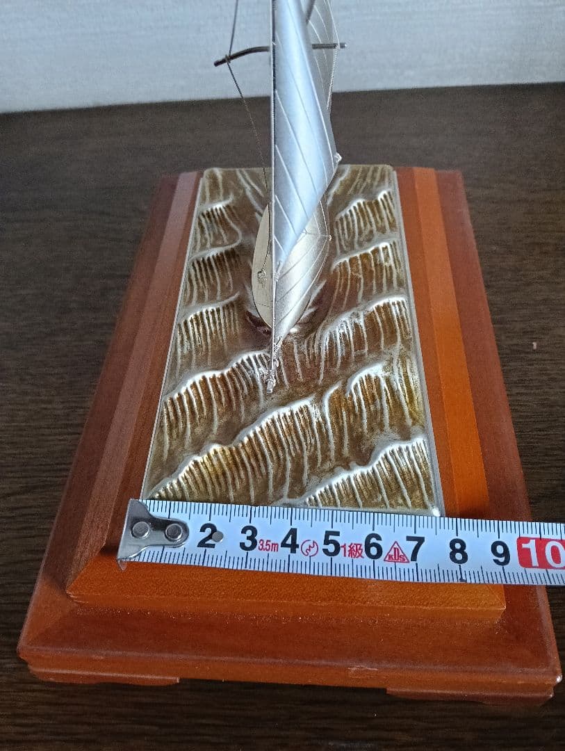 純銀製のヨット　帆船　関武比古　ケース付き