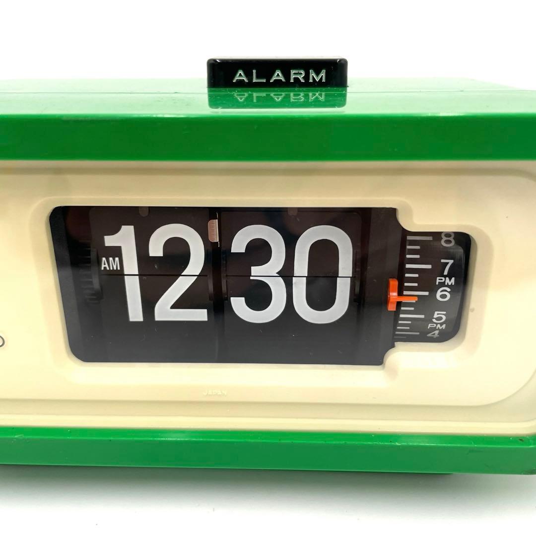 希少 SEIKO DP666 レトロ パタパタ時計 デジタルアラーム時計 緑