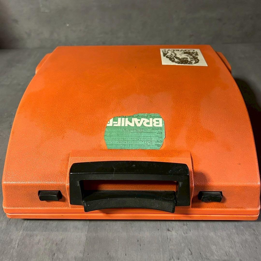 BROTHER タイプライター オレンジ レトロ アンティーク ブラザー 昭和