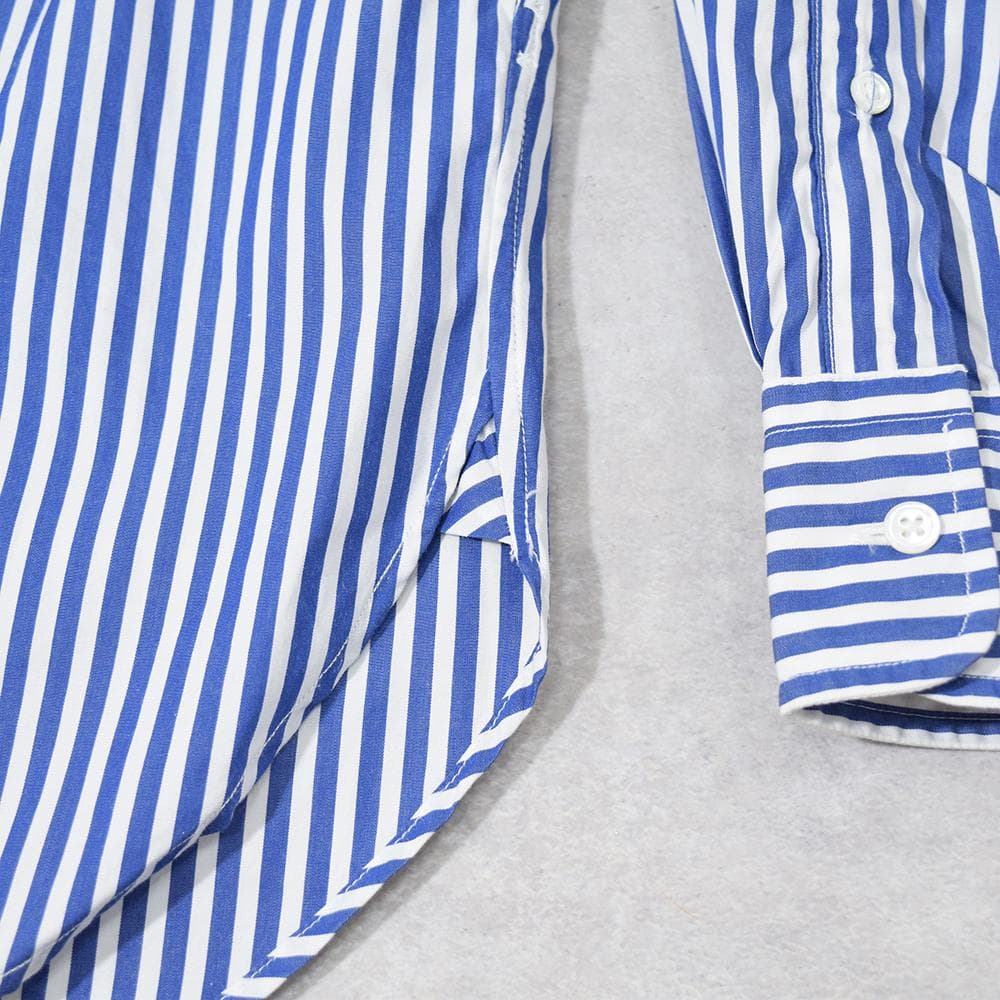 希少 ポロラルフローレン ワッペン多数 ストライプ シャツ 0 ボーイフレンド