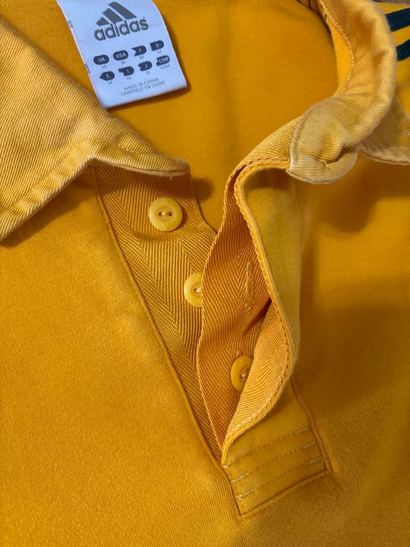 adidas アディダス　刺繍ロゴ　オーストラリア代表　ラガーシャツ