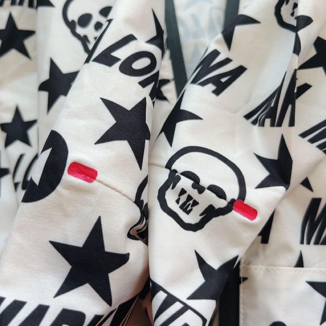 美品　マークアンドロナ　セットアップ　ジャケット　スカート　パーカー　白　総柄