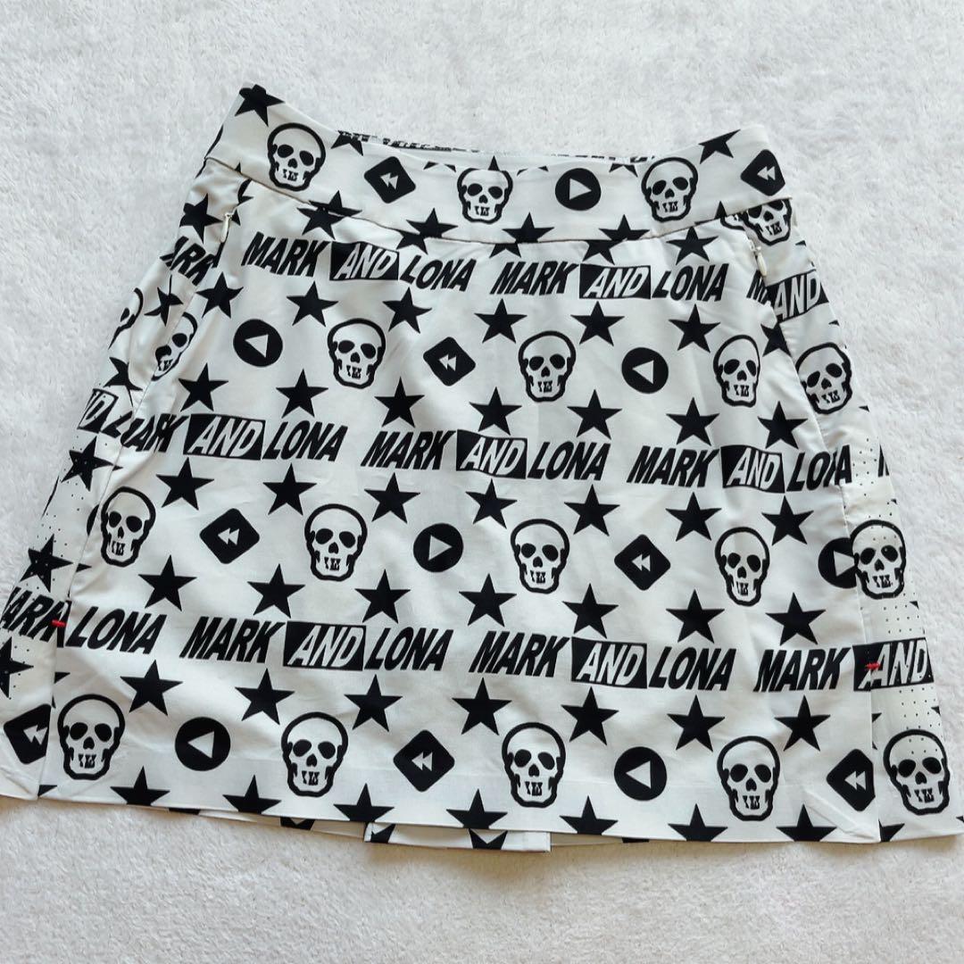 美品　マークアンドロナ　セットアップ　ジャケット　スカート　パーカー　白　総柄