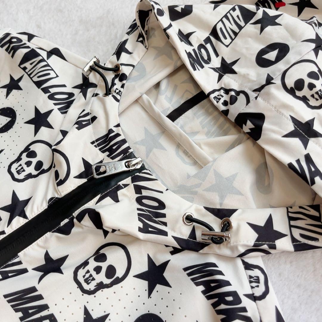 美品　マークアンドロナ　セットアップ　ジャケット　スカート　パーカー　白　総柄