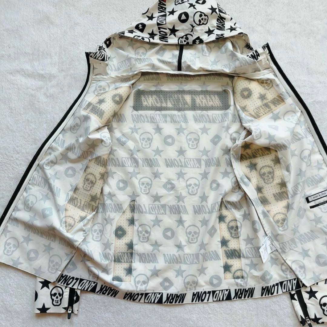 美品　マークアンドロナ　セットアップ　ジャケット　スカート　パーカー　白　総柄