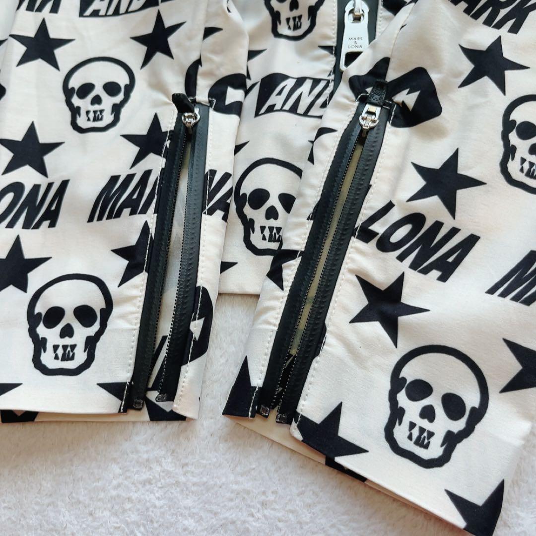 美品　マークアンドロナ　セットアップ　ジャケット　スカート　パーカー　白　総柄