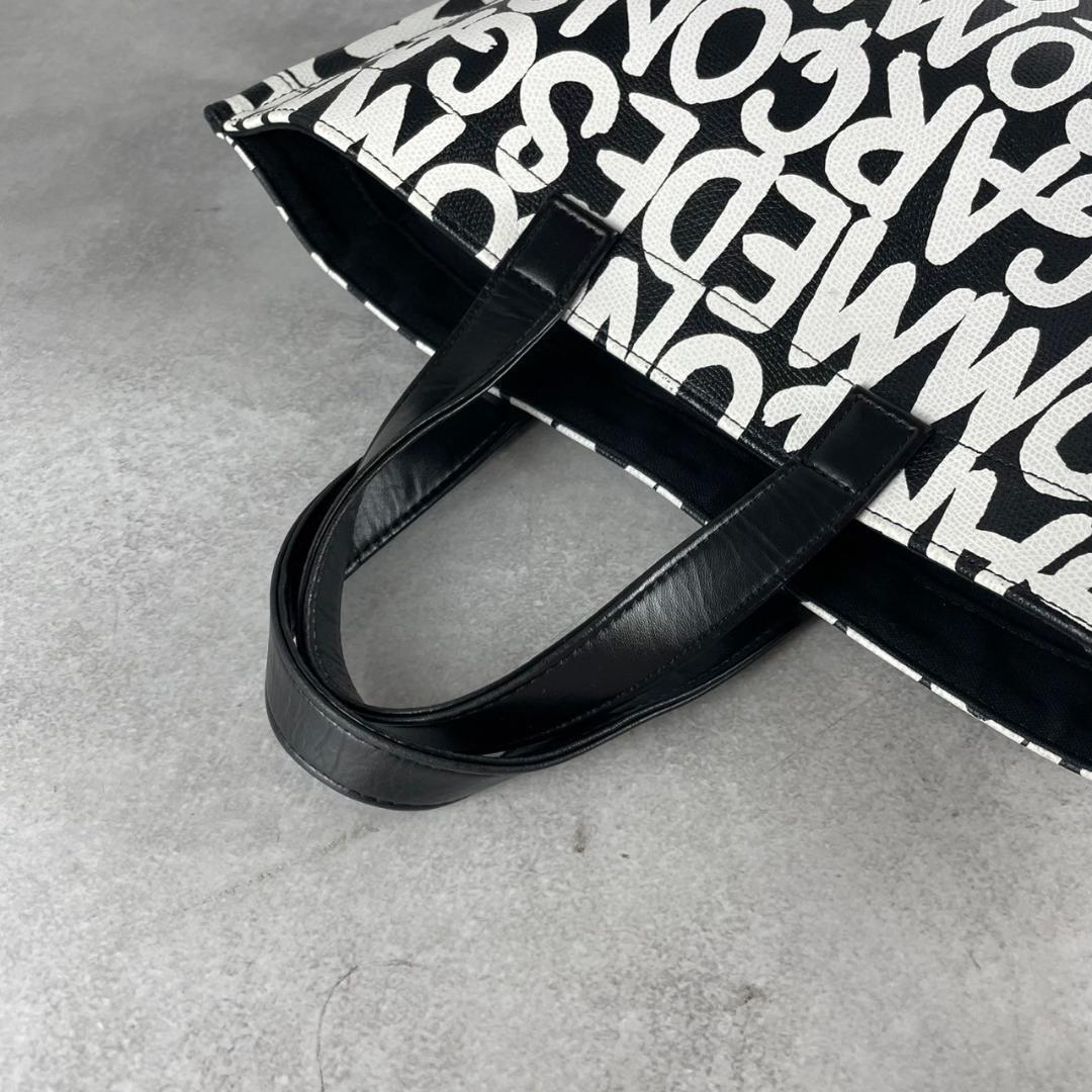 極美品✨COMME des GARCONS トートバッグ 総柄 PVC A4 黒