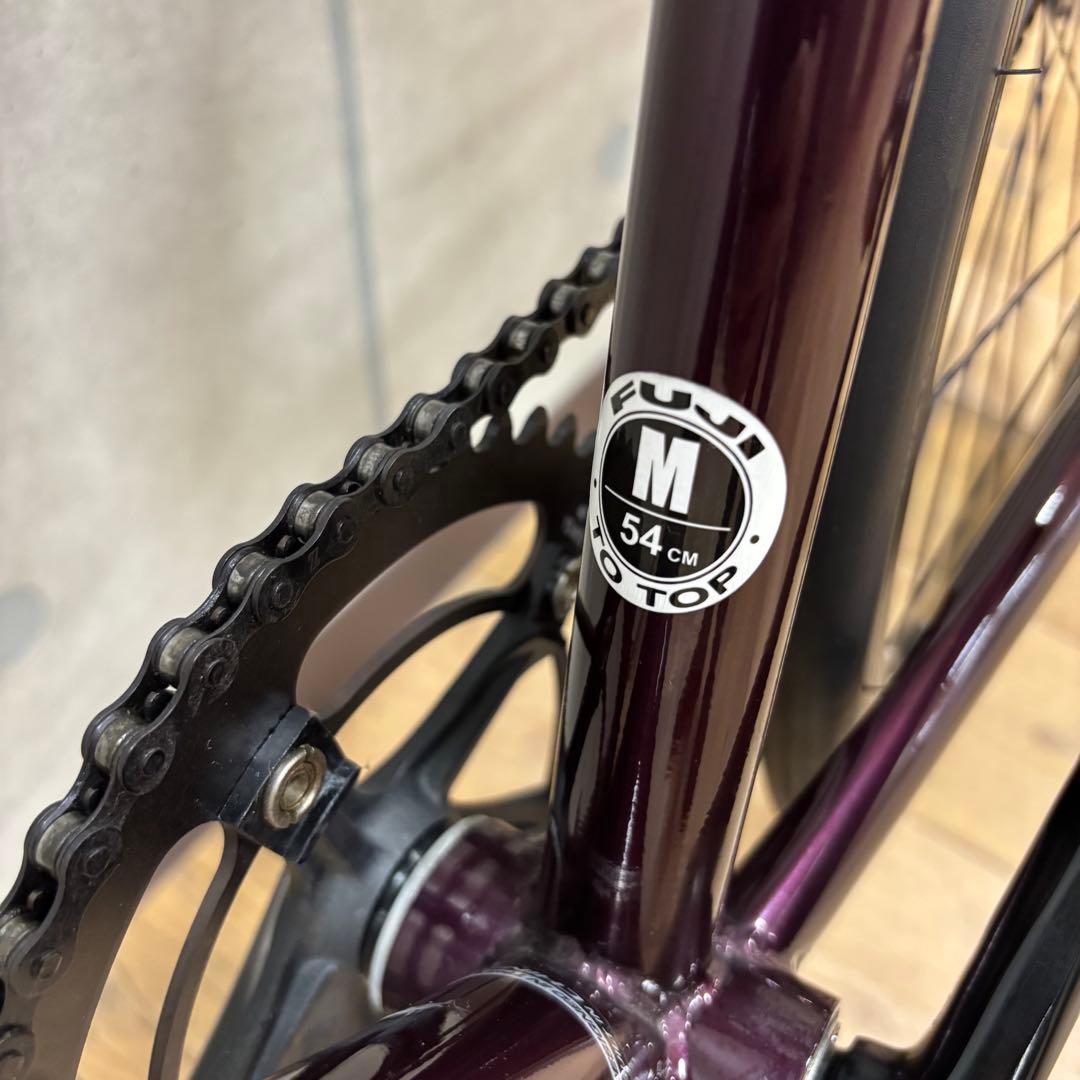 FUJI FEATHER クロモリ ピスト 54 ディープパープル