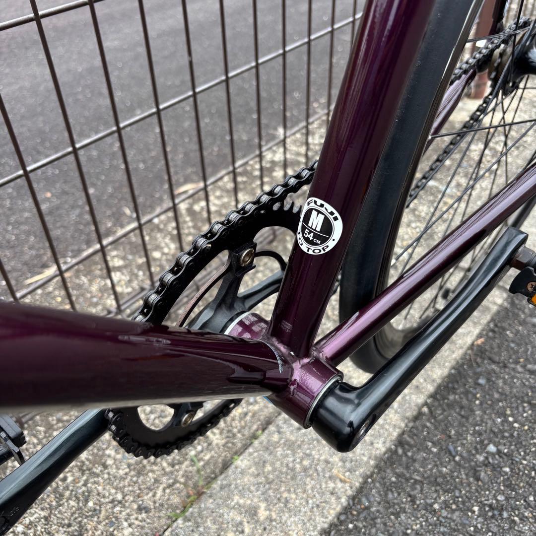 FUJI FEATHER クロモリ ピスト 54 ディープパープル