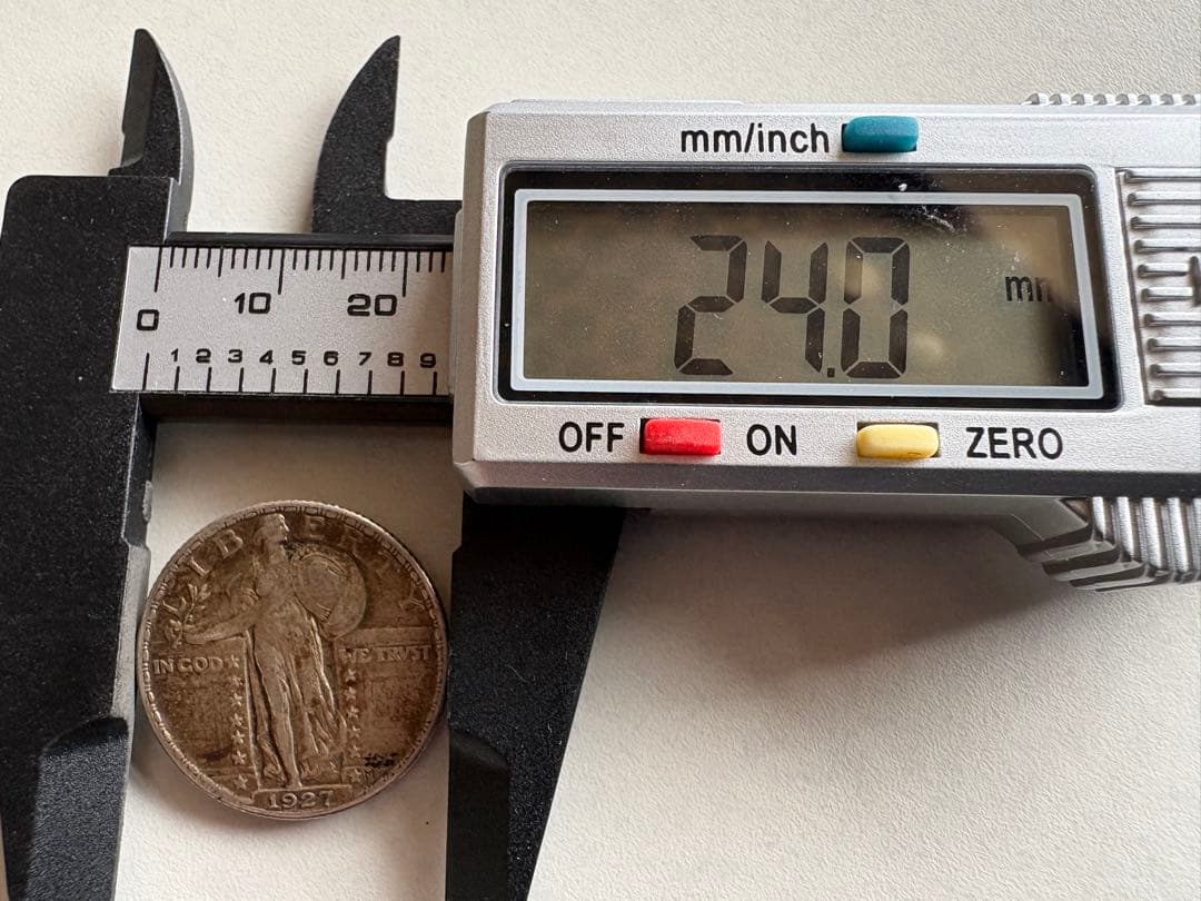 【銀貨保証】希少　クォーターダラー　銀貨　1927年銘　6.29g SV900