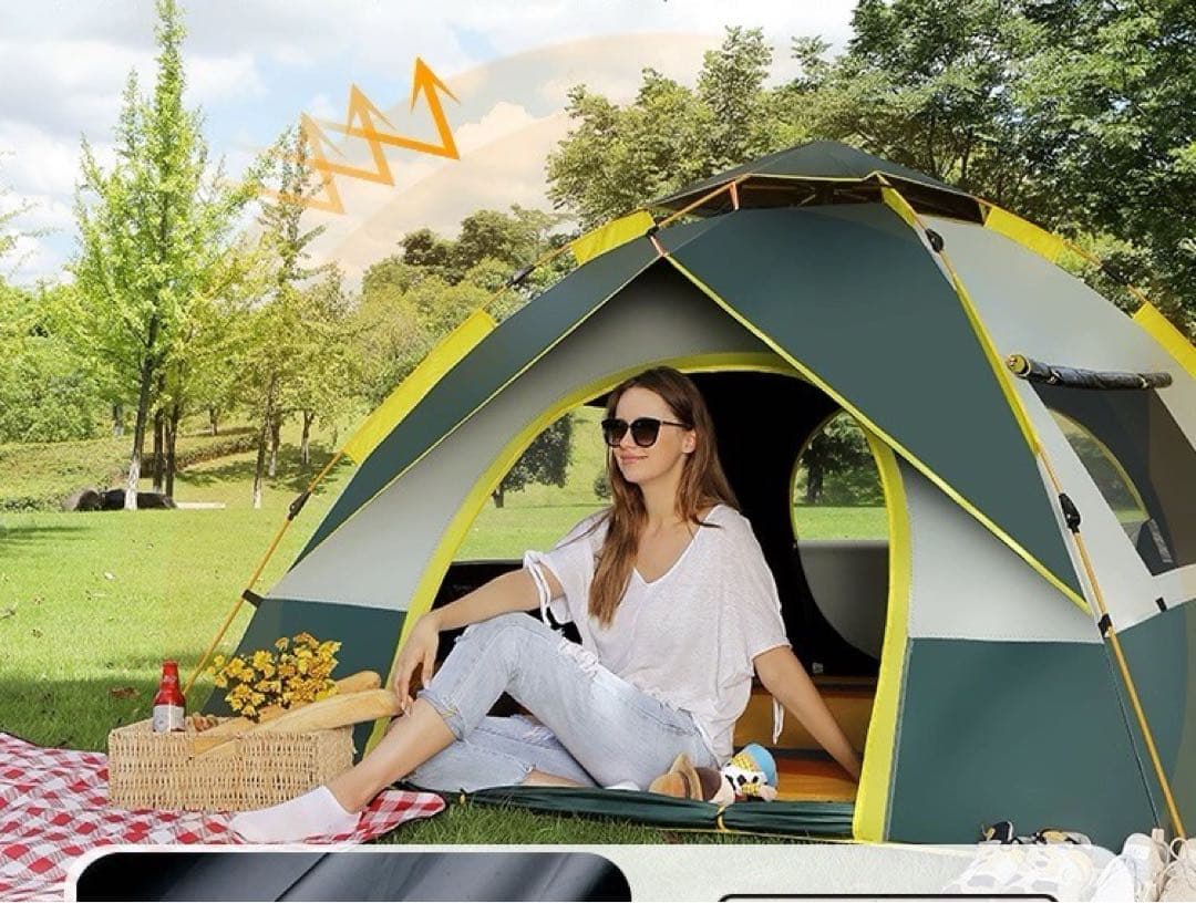 家族用miniテント、防水、便利（防湿シート付き)