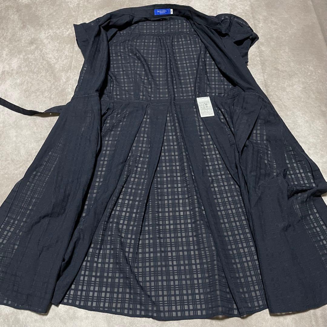 ブルーレーベルクレストブリッジ　シャツワンピース　半袖　ベルト　キャミ付き　36