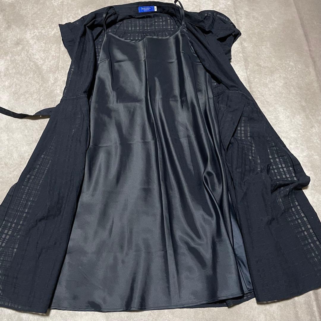 ブルーレーベルクレストブリッジ　シャツワンピース　半袖　ベルト　キャミ付き　36