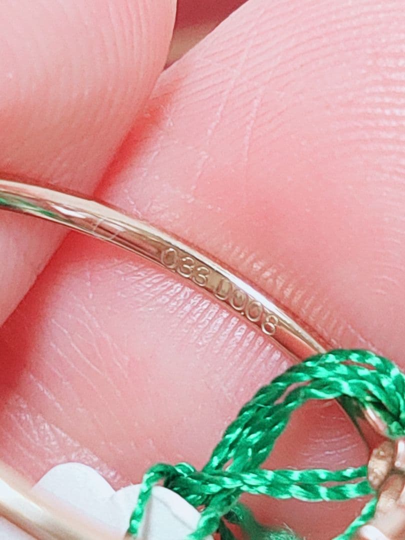 新作 未使用品 k18 天然モルガナイト ダイヤモンド リング