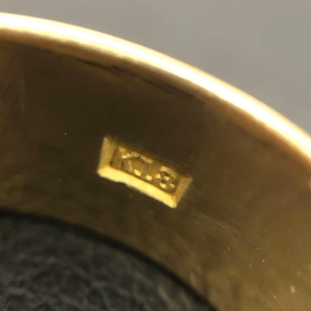 (A021601)K18 リング YG 平打ち 18金 アクセサリー 指輪
