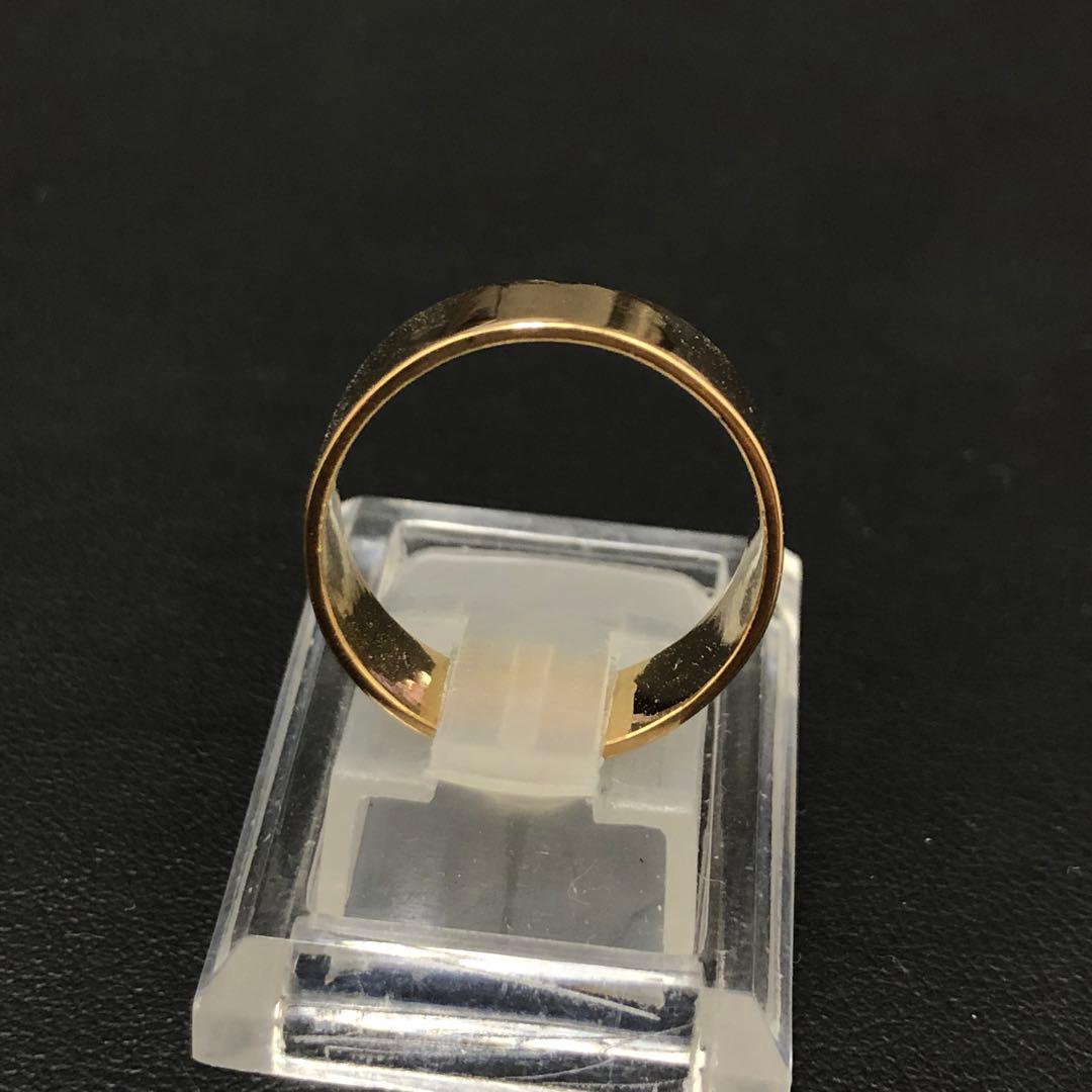 (A021601)K18 リング YG 平打ち 18金 アクセサリー 指輪