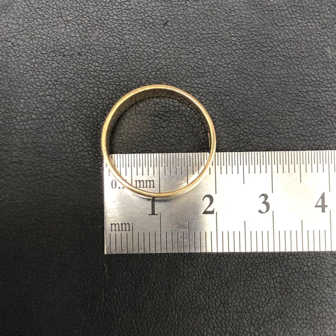 (A021601)K18 リング YG 平打ち 18金 アクセサリー 指輪