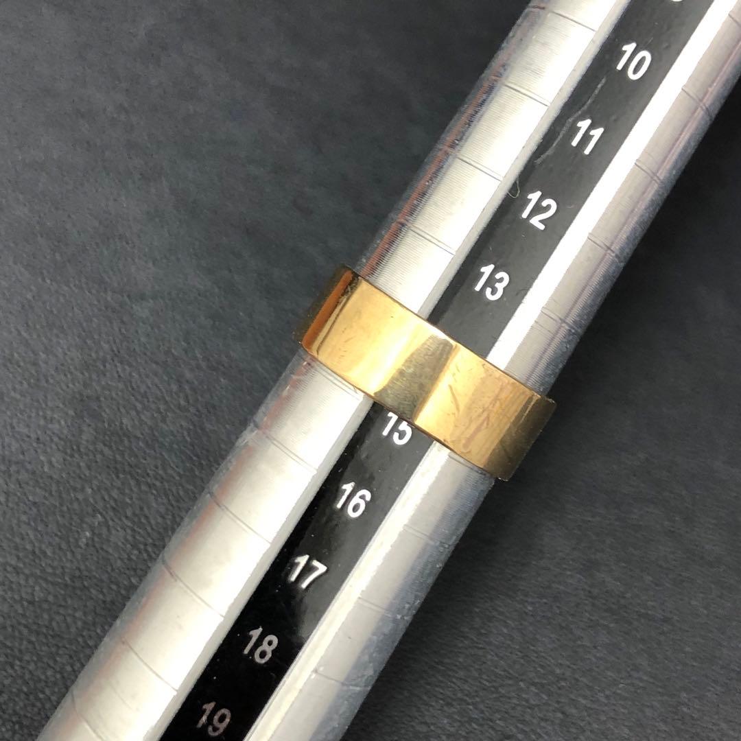 (A021601)K18 リング YG 平打ち 18金 アクセサリー 指輪