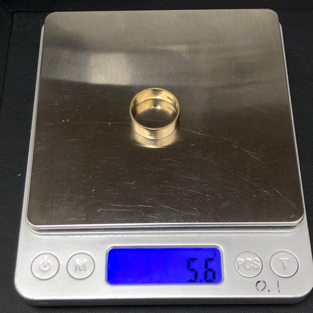 (A021601)K18 リング YG 平打ち 18金 アクセサリー 指輪