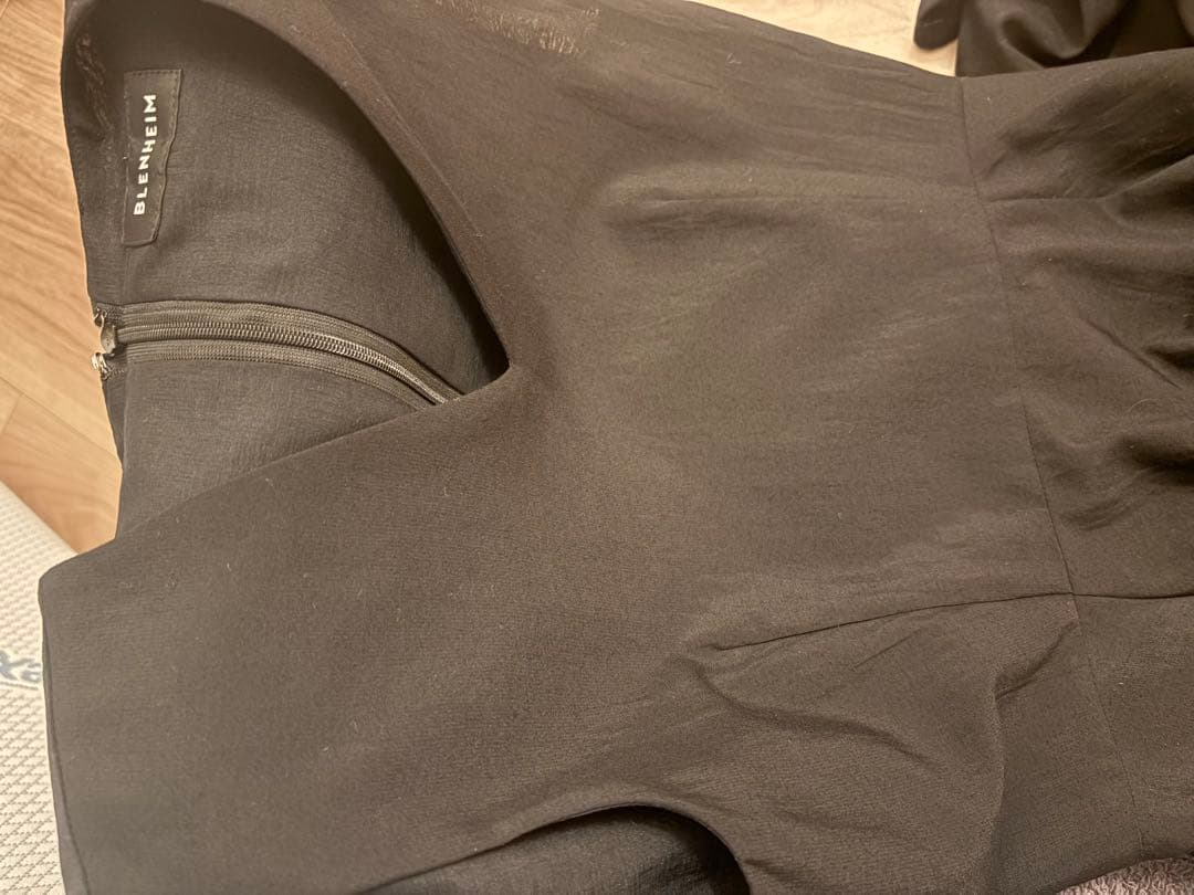 BLENHEIMブラック（黒）ワンピース　サイズS スパンボイルワッシャーワンピ