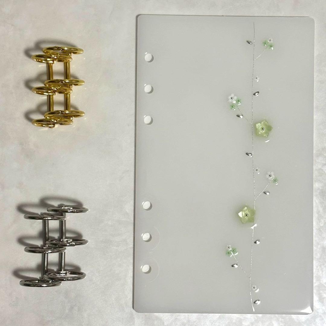 ✨min ✨A6 アクリルレジンバインダー　リング付き×2