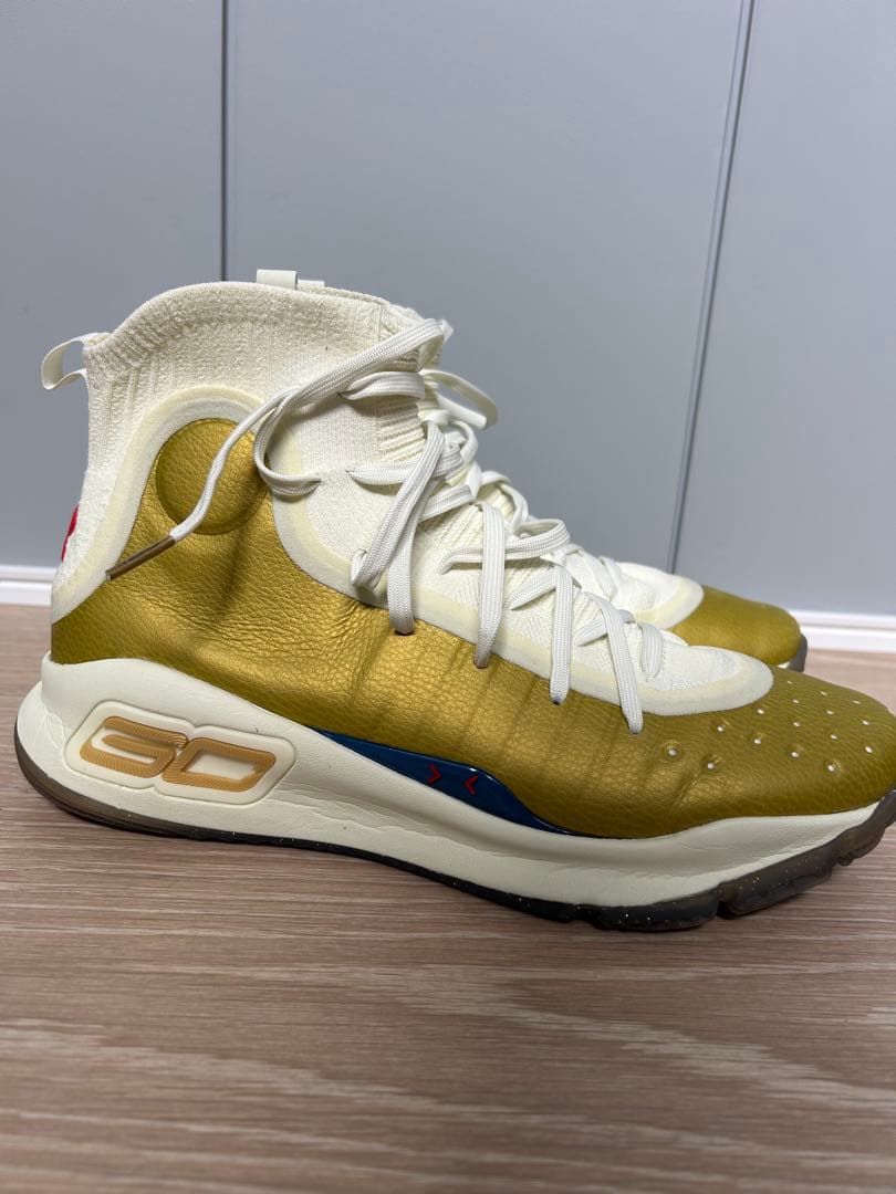 curry4retlo カリー4ゴールド/ホワイト ハイカット バッシュ27cm