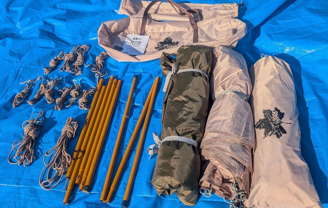 LOGOS Tradcanvas Tepee＆タープ350-BB　付属品完備