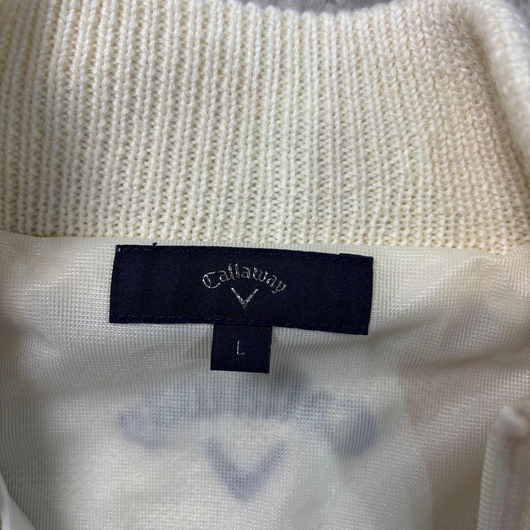 CALLAWAY キャロウェイ 裏地付き ニット ジャケット チェック柄 ジップ