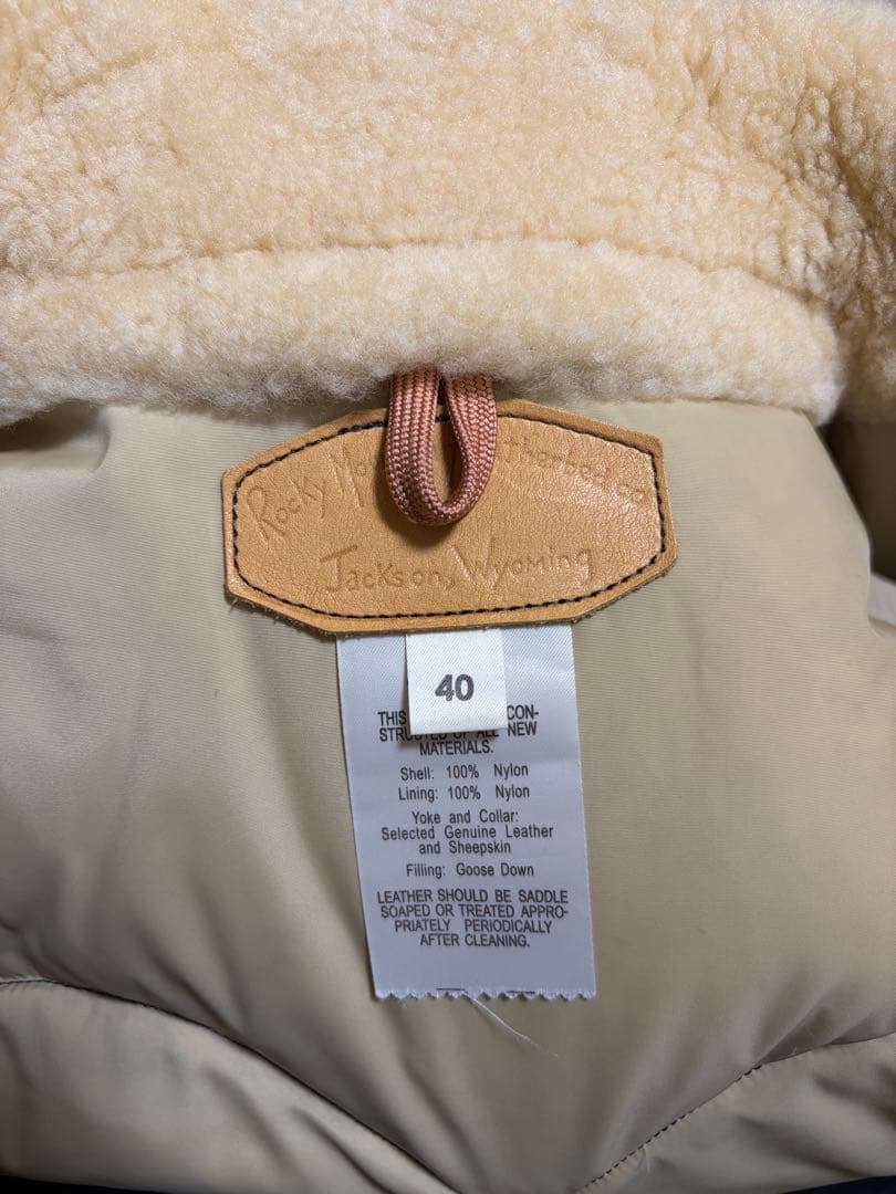 ロッキーマウンテンフェザーベット ダウンベスト サイズ40 オリーブグリーン