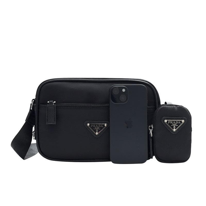 新品未使用 PRADA ブラック ナイロン ショルダーバッグ