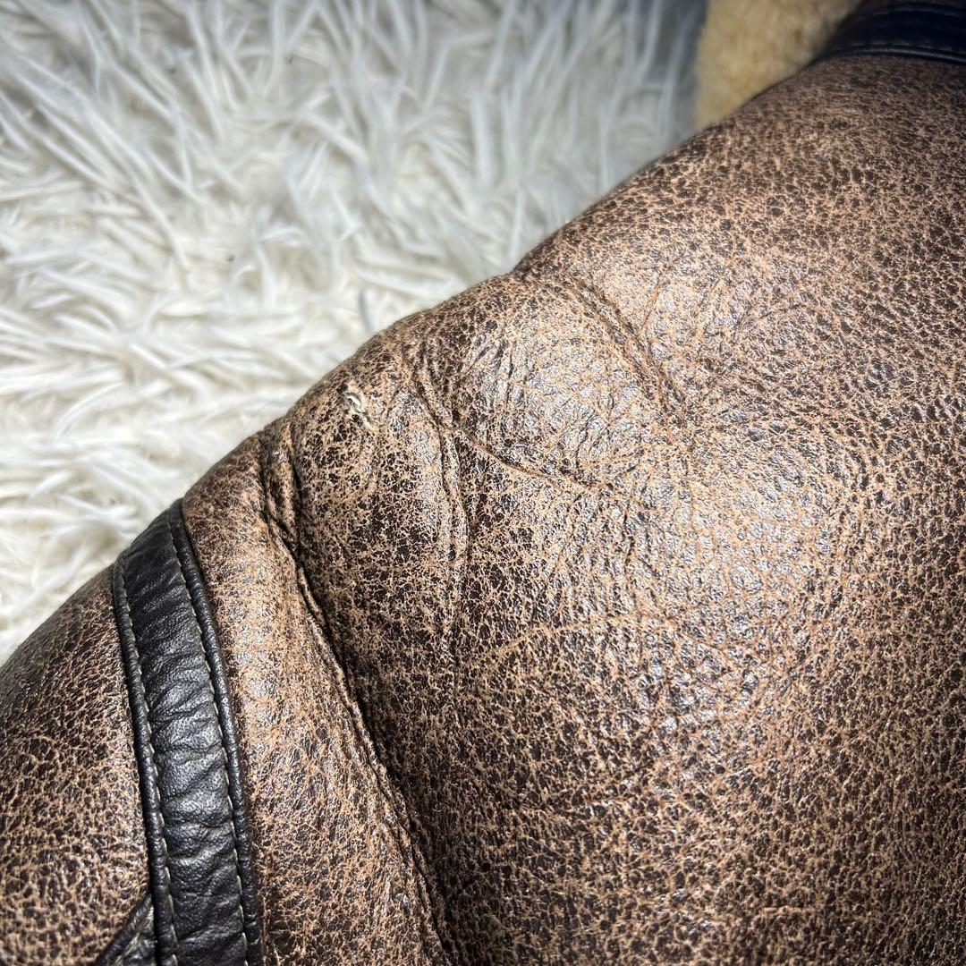 【良品】ハラジュクマザー　フライトジャケット　B-3　リアルムートン　Lサイズ