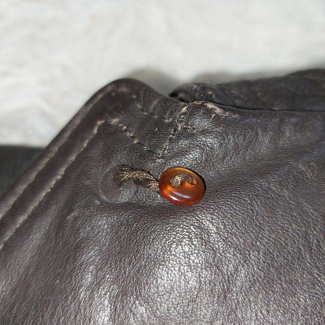 vintage オーバーサイズ リアルレザー カーコート 裏地レッド チェック柄