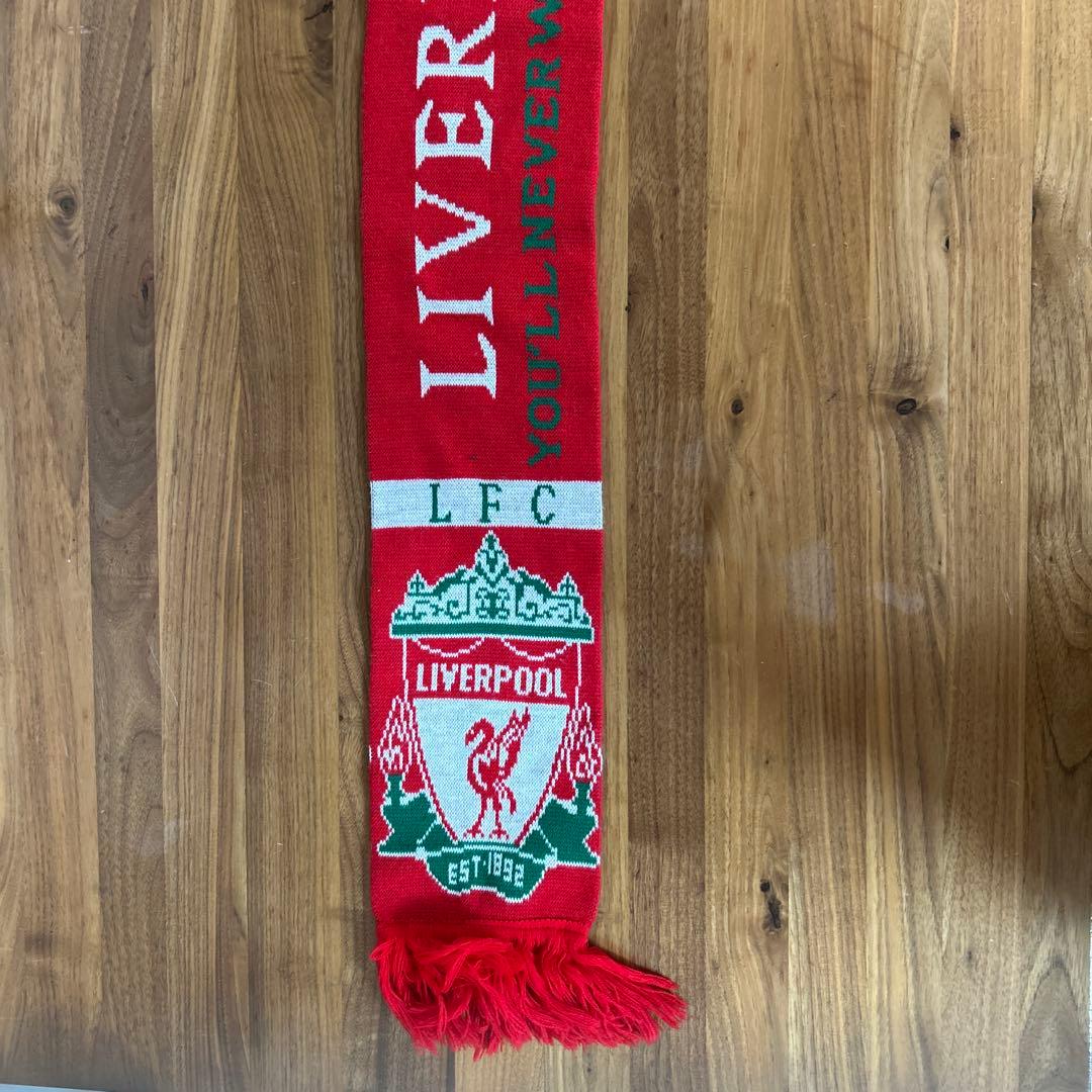 LIVERPOOL 1892 マフラータオル　スカーフ 赤 フリンジ付き