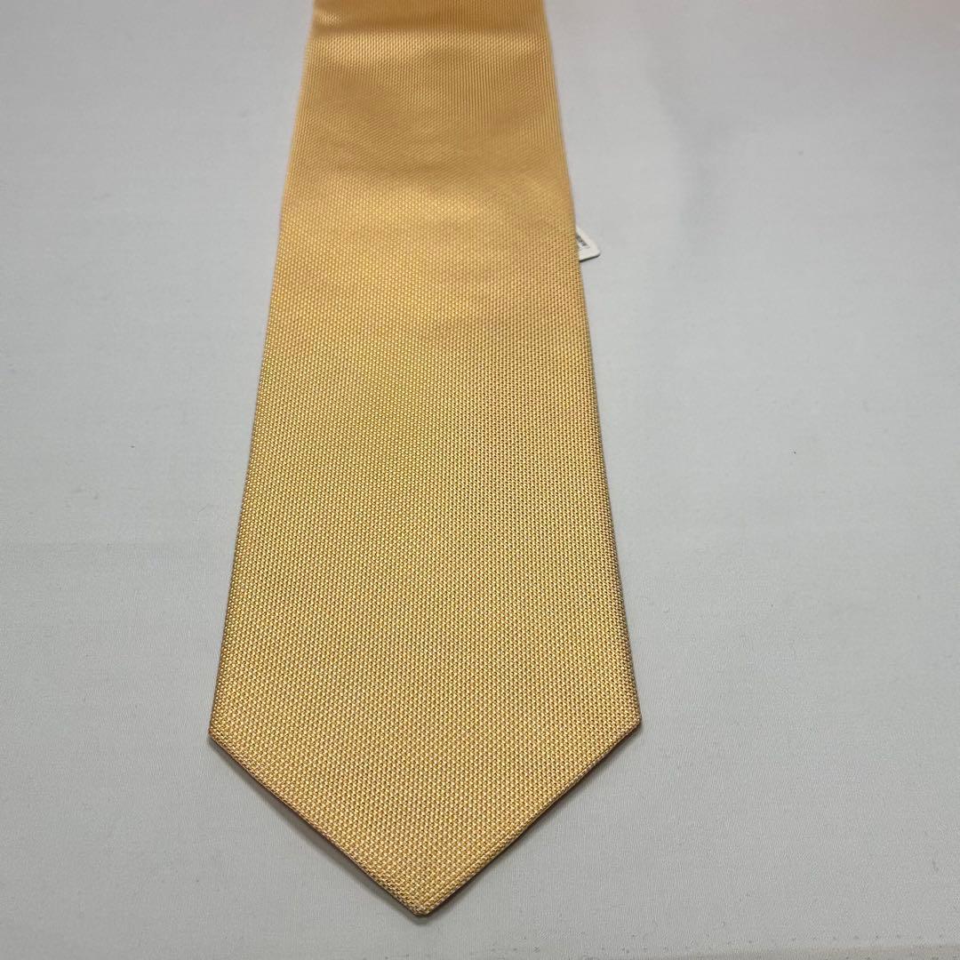 国内正規新品タグ付☆ゼニア☆ネクタイ☆無地☆ソリッド☆イエロー☆シンプル☆732