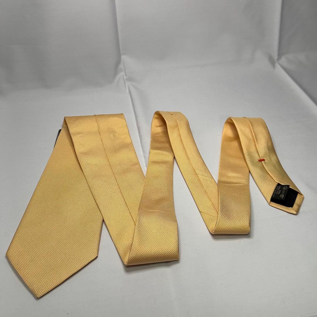 国内正規新品タグ付☆ゼニア☆ネクタイ☆無地☆ソリッド☆イエロー☆シンプル☆732