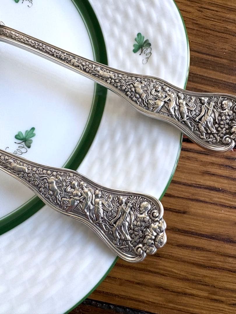 （至高）ティファニー オリンピアン ティースプーン ペア　スターリングシルバー