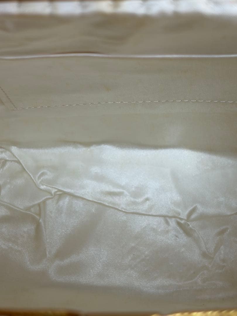 ビーズ装飾 フォーマルバッグ ホワイト/ゴールド