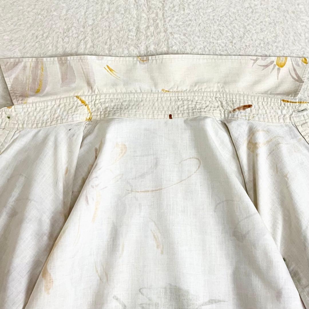 PAL'LAS PALACE パラスパレス　花柄長袖シャツ　3 ベージュ　水彩画