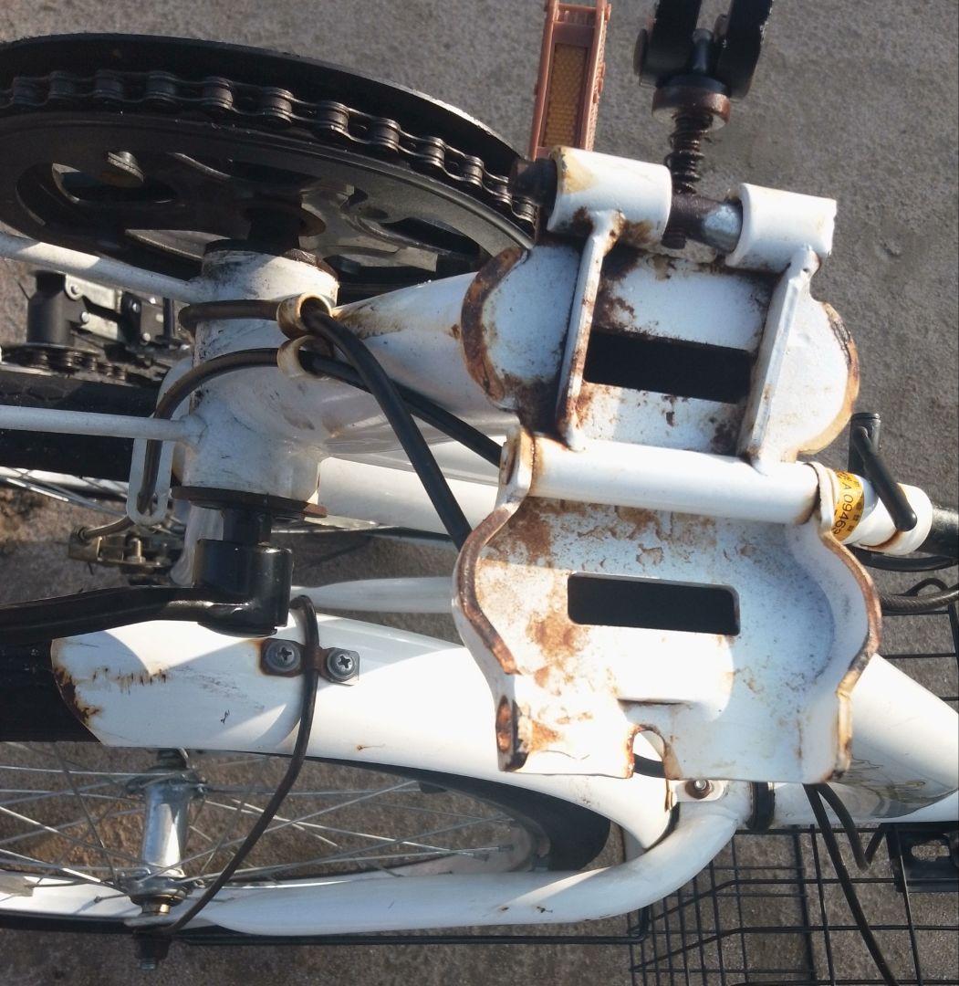 折りたたみ自転車 ホワイト 20インチ 汚れキズあり ヤマト置き配達可能