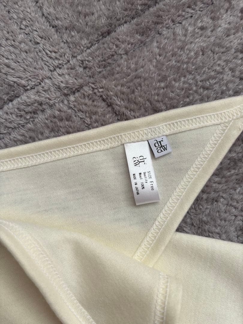 小物 draw drawers Wool Scarf white