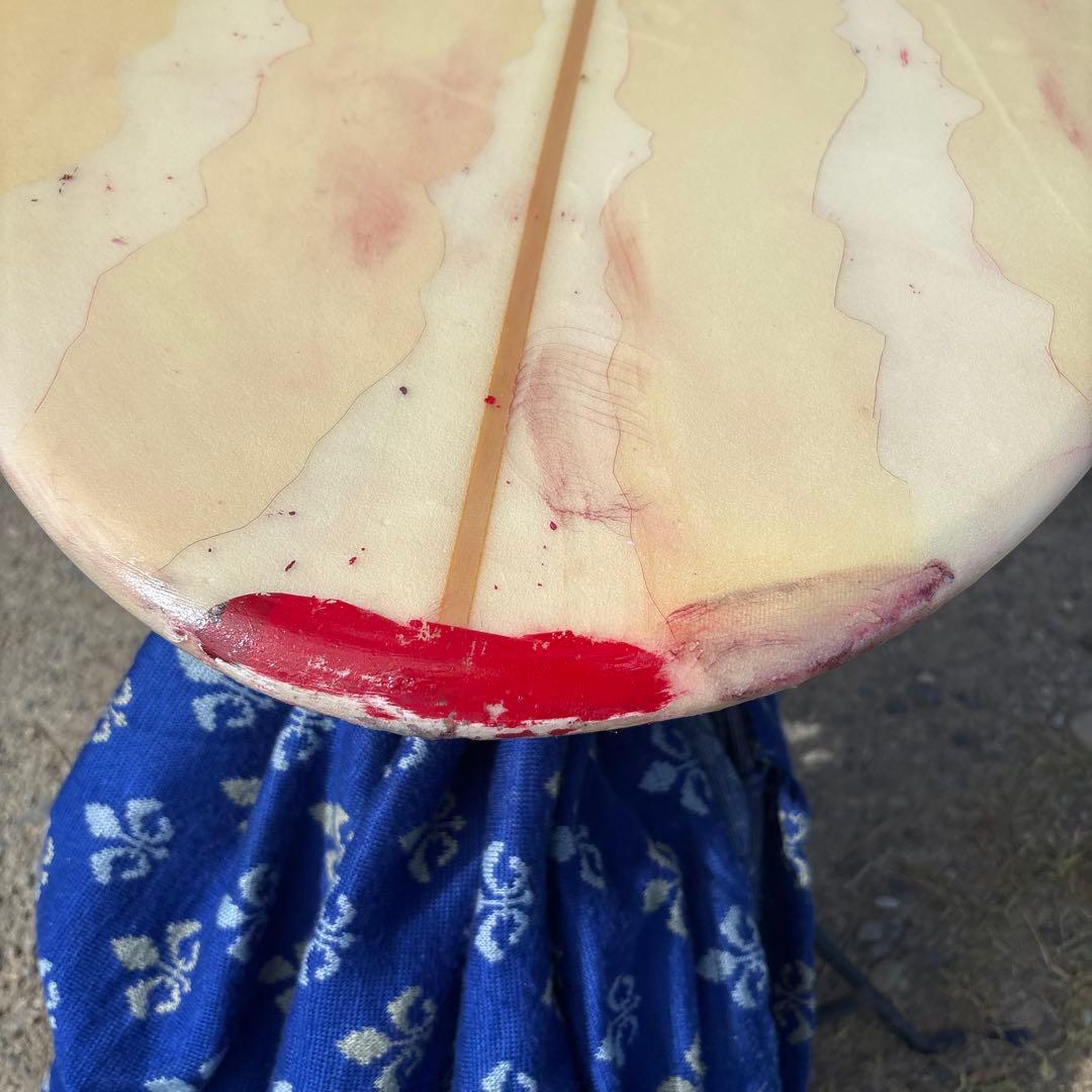 ウエムラサーフボードデザイン9.2ロングボードクリーム色