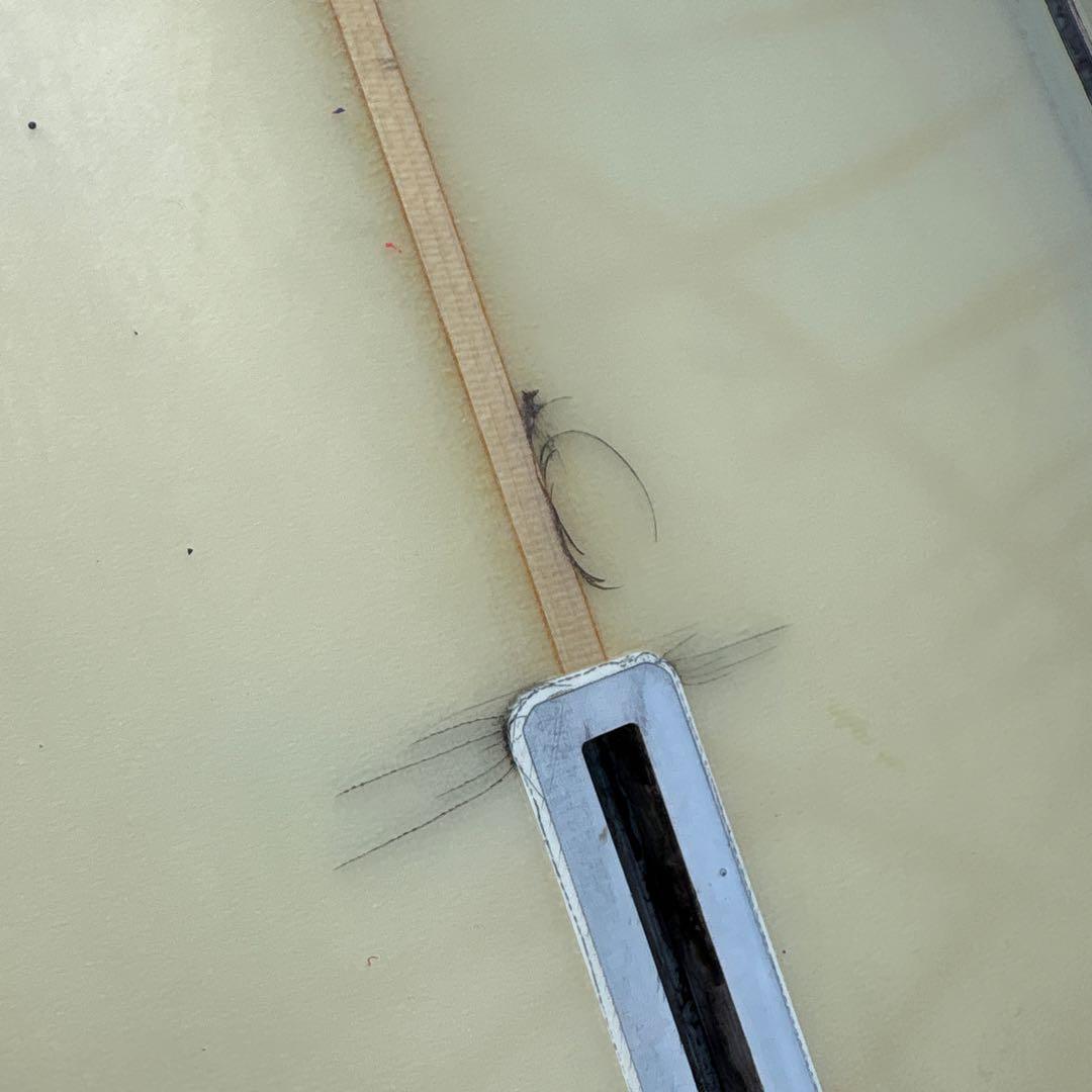 ウエムラサーフボードデザイン9.2ロングボードクリーム色