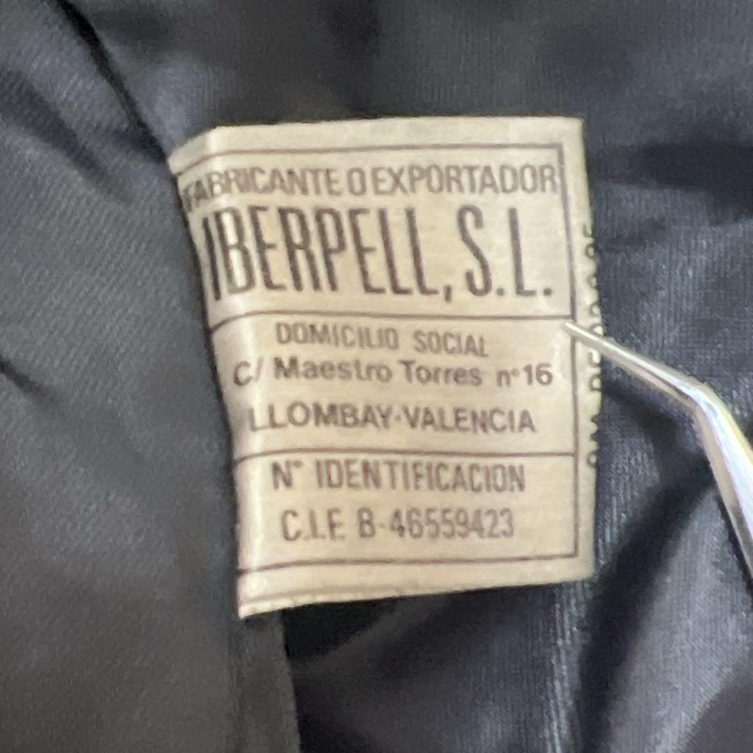 80s90sヴィンテージスペイン製A2レザージャケットブラック本革2XL古着